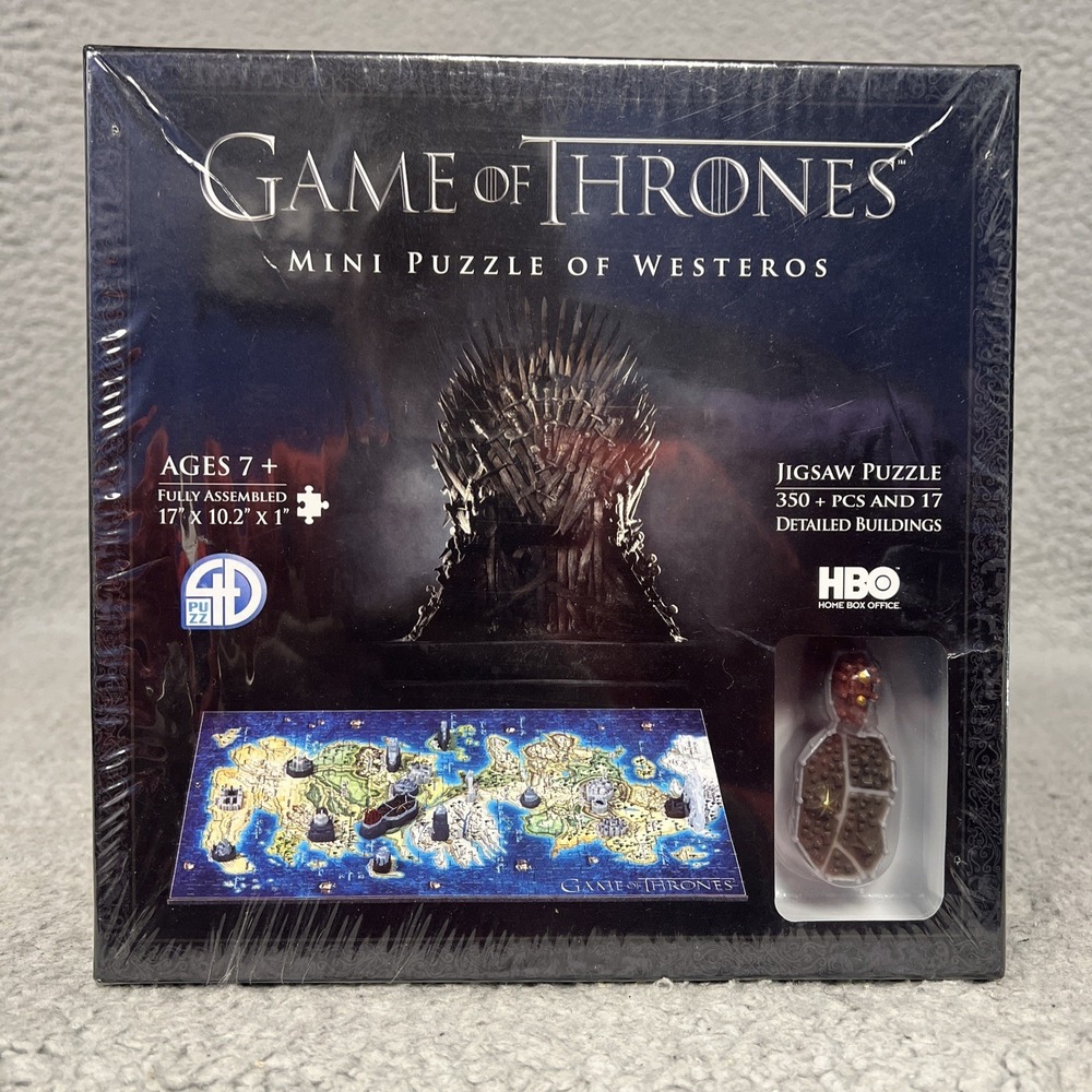 NIB 4D Cityscape Game of Thrones: Mini Puzzle‎ of Westeros Jigsaw Puzzle Sealed